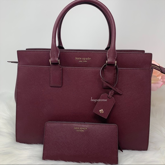 Kate spade Cameron large satchel cherrywood wallet - Picture 2 of 8